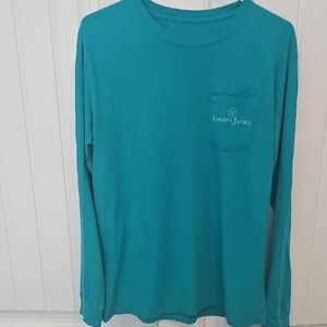Lauren James Aqua Long Sleeve Tee